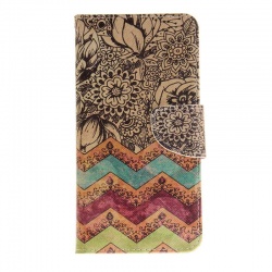 iPod Touch (5th/6th Generation) Wallet Case |Wave Flower